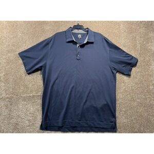 FootJoy Golf Polo Shirt - Collared Short Sleeve Sport Blue Size XL - Logo